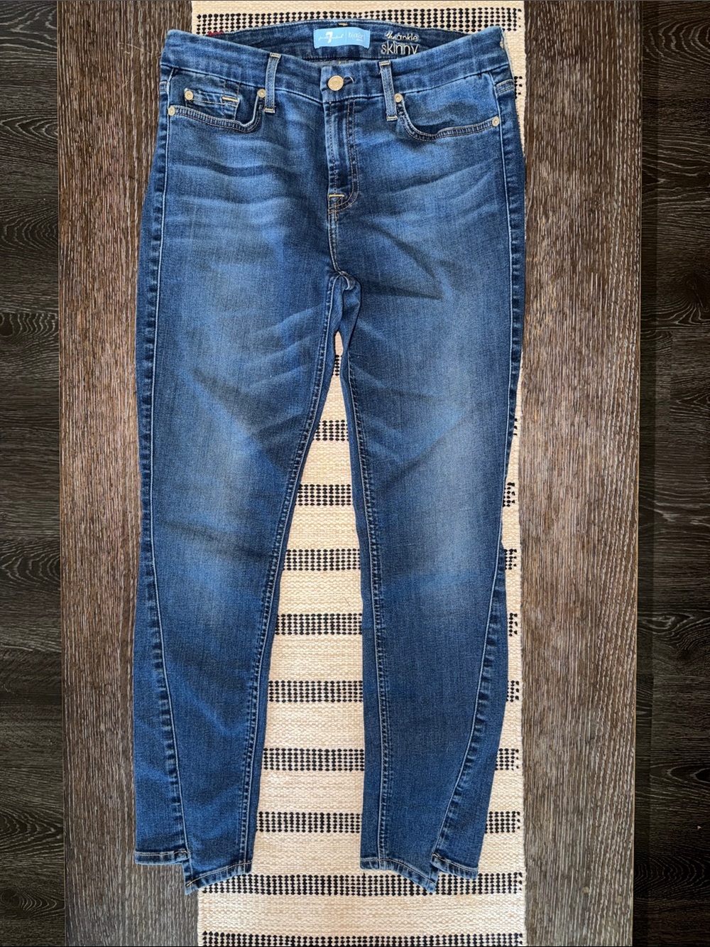 7 For All Mankind Women's Skinny Jeans - Medium Blue Wash